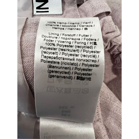 Ganni Women's Light Lilac Hemp Lined Tube Strapless Cropped Top Size 40 NWOT - Picture 11 of 14